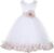 ekidsbridal White Floral Rose Petals Flower Girl Dress Birthday Girl Dress Junior Flower Girl Dresses 302s