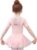 Tancefair Girls Ballet Dress Kids Ballet Leotard Dress Children V-Neck Short/Long Sleeve Gymnastics Costume Dancewear with Chiffon Skirt